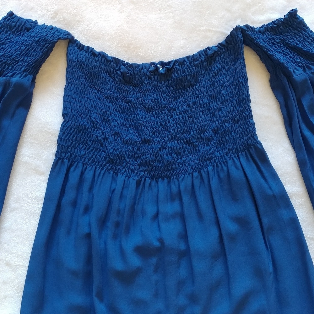Blue off the shoulder dress - Picture 2 of 2